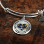 JL1407039 My Mind Still Talks To You Green Hummingbirds Tree Of Life And Heart Circle Adjustable Luxury Bangle with Back Engraving