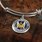 JL1407048 My Mind Still Talks To You Purple Dragonflies Celtic And Wings Circle Adjustable Luxury Bangle with Back Engraving