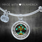 My Mind Still Talks To You Turquoise Butterflies Golden Tree Of Life 020520VTC03 Circle Adjustable Luxury Bangle with Back Engraving