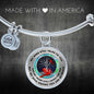 JL1407012 My Mind Still Talks To You Red Cardinals Opal Silver Tree Of Life And Dark Circle Adjustable Luxury Bangle with Back Engraving