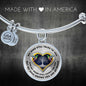 JL1407039 My Mind Still Talks To You Green Hummingbirds Tree Of Life And Heart Circle Adjustable Luxury Bangle with Back Engraving