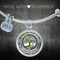 JL1407005 My Mind Still Talks To You Golden Dragonflies Tree Of Life Circle Adjustable Luxury Bangle with Back Engraving