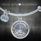 JL1407039 My Mind Still Talks To You Blue Dragonflies TitanTree Of Life Circle Adjustable Luxury Bangle with Back Engraving