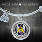 JL1407048 My Mind Still Talks To You Purple Dragonflies Celtic And Wings Circle Adjustable Luxury Bangle with Back Engraving