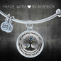 My Mind Still Talks To You Hummingbird Tree Of Life 020520VTC16 Circle Adjustable Luxury Bangle with Back Engraving