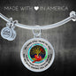 JL1407011 My Mind Still Talks To You Red Cardinals Opal Gold Tree Of Life And Dark Circle Adjustable Luxury Bangle with Back Engraving