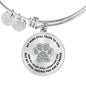 JL1507011 My Mind Silver One Paw Circle Adjustable Luxury Bangle with Back Engraving