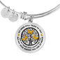 My Mind Still Talks To You Golden Butterflies Black Tree Of Life Circle Adjustable Luxury Bangle with Back Engraving