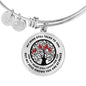 My Mind Still Talks To You Cardinal Black Tree Of Life TM0001 Circle Adjustable Luxury Bangle with Back Engraving
