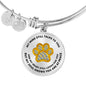 JL1507012 My Mind Gold One Paw Circle Adjustable Luxury Bangle with Back Engraving