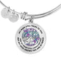 JL1407039 My Mind Still Talks To You Blue Dragonflies TitanTree Of Life Circle Adjustable Luxury Bangle with Back Engraving
