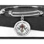 JL2107001 My Mind Hummingbird Rose Cross Circle Adjustable Luxury Bangle with Back Engraving