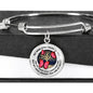 My Mind Still Talks To You Three Pink Butterflies Tree Of Life Circle Adjustable Luxury Bangle with Back Engraving