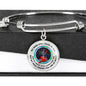 JL1407012 My Mind Still Talks To You Red Cardinals Opal Silver Tree Of Life And Dark Circle Adjustable Luxury Bangle with Back Engraving