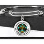 My Mind Still Talks To You Turquoise Butterflies Golden Tree Of Life 020520VTC03 Circle Adjustable Luxury Bangle with Back Engraving