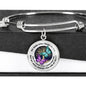 My Mind Still Talks To You Butterflies Luxury Bangle with Back Engraving