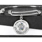 JL1507011 My Mind Still Talks To You Hummingbirds Silver One Paw Circle Adjustable Luxury Bangle with Back Engraving