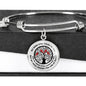My Mind Still Talks To You Cardinal Black Tree Of Life TM0001 Circle Adjustable Luxury Bangle with Back Engraving