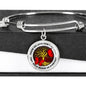 Those We Love Don't Go Away Red Butterflies Tree Of Life TM070609 Circle Adjustable Luxury Bangle with Back Engraving