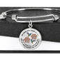 JL1507008 My Mind Still Talks To You Hummingbirds Rose Gold Paw Circle Adjustable Luxury Bangle with Back Engraving