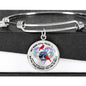 JL2207003 My Mind Red Cardinals And Metal Heart Tree Of Life With Galaxy Circle Adjustable Luxury Bangle with Back Engraving