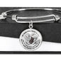 D0713006 My Mind Still Talks To You Orange Dragonflies Stair Way To Heaven With Silver Cross Circle Adjustable Luxury Bangle with Back Engraving