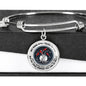 JL2207012 My Mind Red Cardinals Black Tree Of Life Circle Adjustable Luxury Bangle with Back Engraving