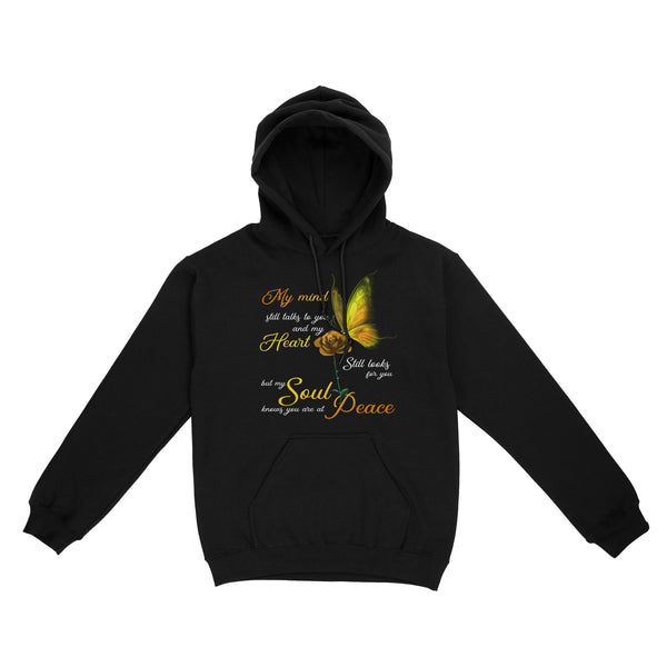 My Mind Still Talks To You Yellow Butterfly METS0011 - Butterfly Memorial Hoodie