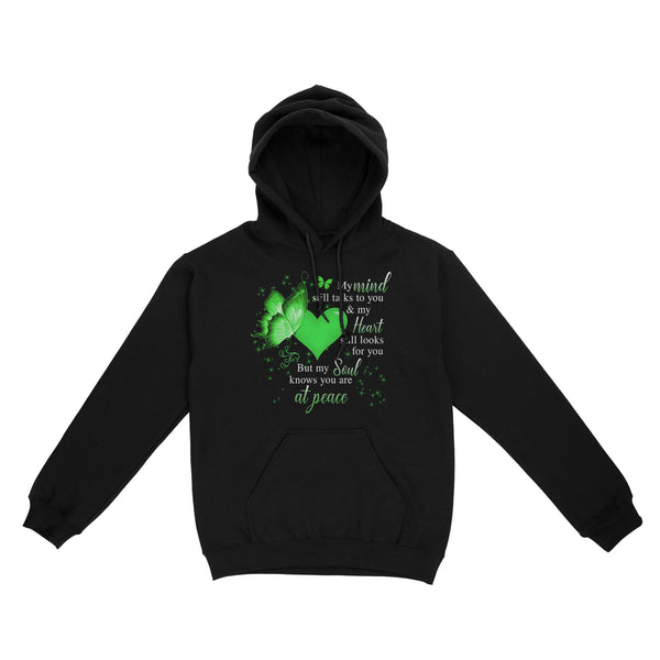 Green Butterfly My Mind Still Talks To You METS0017 - Butterfly Memorial Hoodie