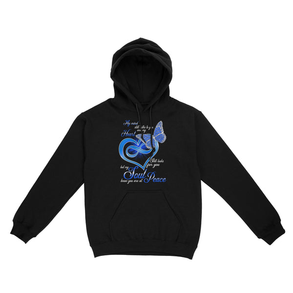 Blue Butterfly My Mind Still Talks To You METS0004 - Butterfly Memorial Hoodie