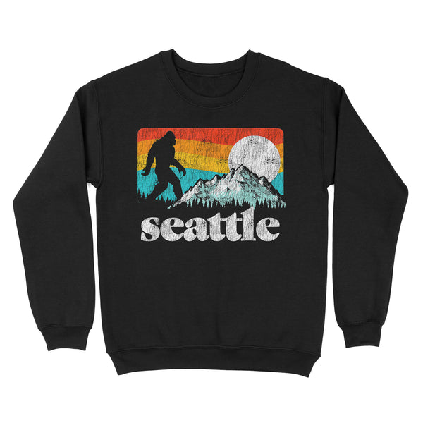 TeeMaru Bigfoot Sweatshirt MC054- Seattle Washington Bigfoot Mountains