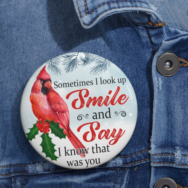 Cardinal Smile And Say BOCT3006 Custom Pin Buttons