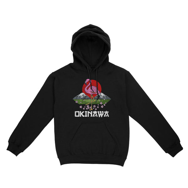 Okinawa Flamingo Cheery Blossom RPTS0175 - Okinawa Hoodie