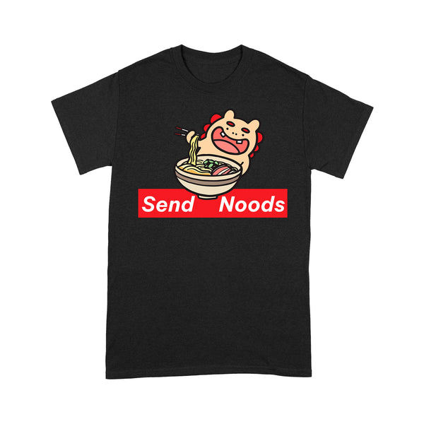 TeeMaru Okinawa T-Shirt OKTS019 - Okinawa Soba Shisa Dog Send Noods