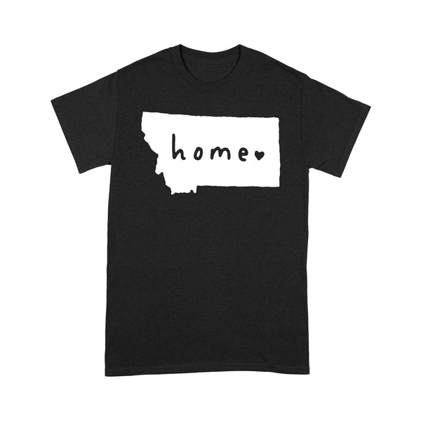 Montana Home Map Heart - TeeMaru Montana T-Shirt MTTS016