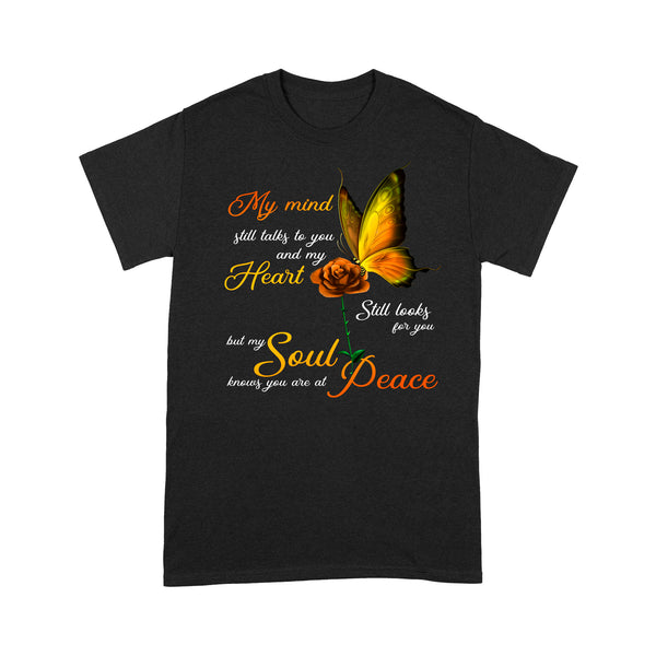 My Mind Still Talks To You Golden Butterfly METS0011 - Butterfly Memorial T-Shirt