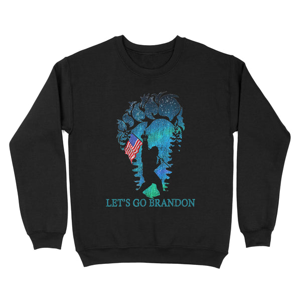 TeeMaru Bigfoot Sweatshirt MC039- Let's Brandon Go Bigfoot American Flag