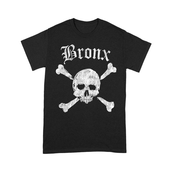 Bronx Skull and Crossbones Distressed - TeeMaru Bronx T-Shirt BXTS146