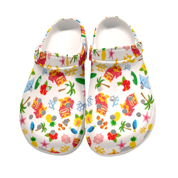 TeeMaru Okinawa Women's Clogs OKCL002 - Okinawa Symbols Shisa