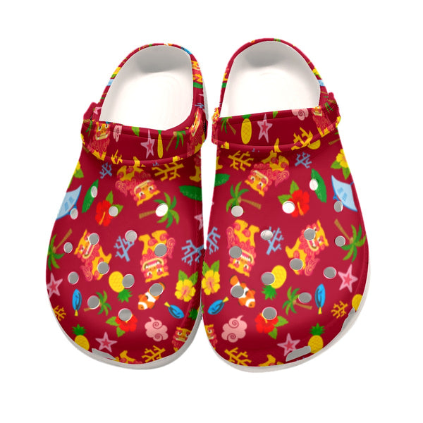 TeeMaru Okinawa Women's Clogs OKCL003 - Okinawa Symbols Shisa