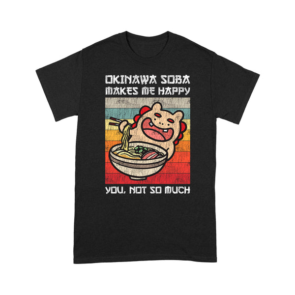 TeeMaru Okinawa T-Shirt OKTS013 - Okinawa Soba Makes Me Happy You Not So Much Vintage Retro