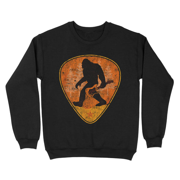 TeeMaru Bigfoot Sweatshirt MC008- Bigfoot Guitar Sasquatch Guitarist Music