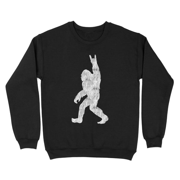 TeeMaru Bigfoot Sweatshirt MC050- Retro Bigfoot Rock And Roll Bigfoot