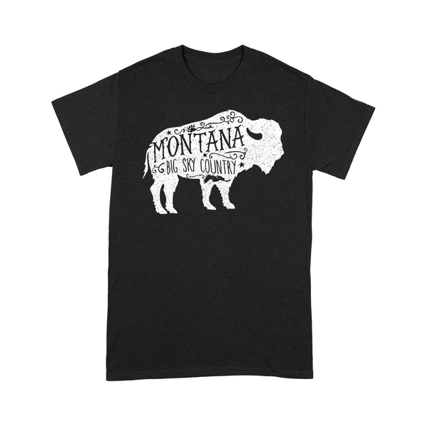 Montana Buffalo Big Sky Country - TeeMaru Montana T-Shirt MTTS011