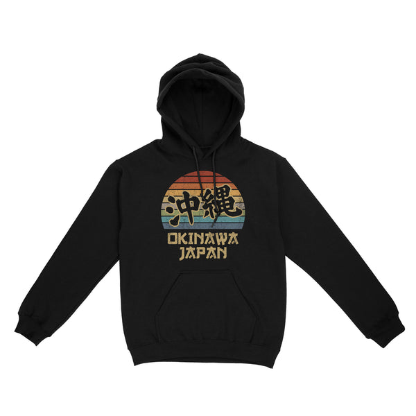 Okinawa Japan Kanji Character Retro Sunset RPTS0162 - Okinawa Hoodie