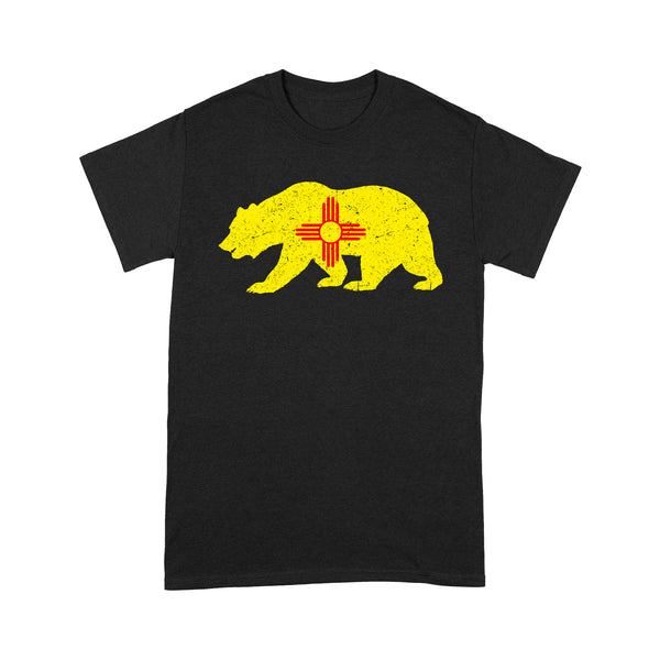 New Mexico T-Shirt NMTS29 - USA State New Mexico Flag Bear Red Zia Sun Symbol