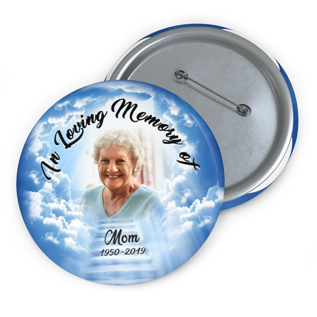 In Loving Memory Personalized Memorial Pinback Button MBLVBC0001 – TeeMaru
