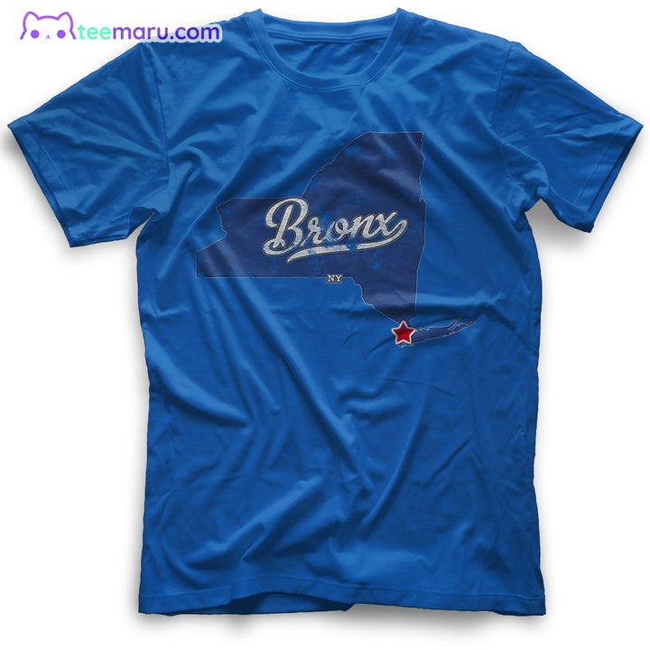 Bronx New York NY Map The Bronx T-Shirt