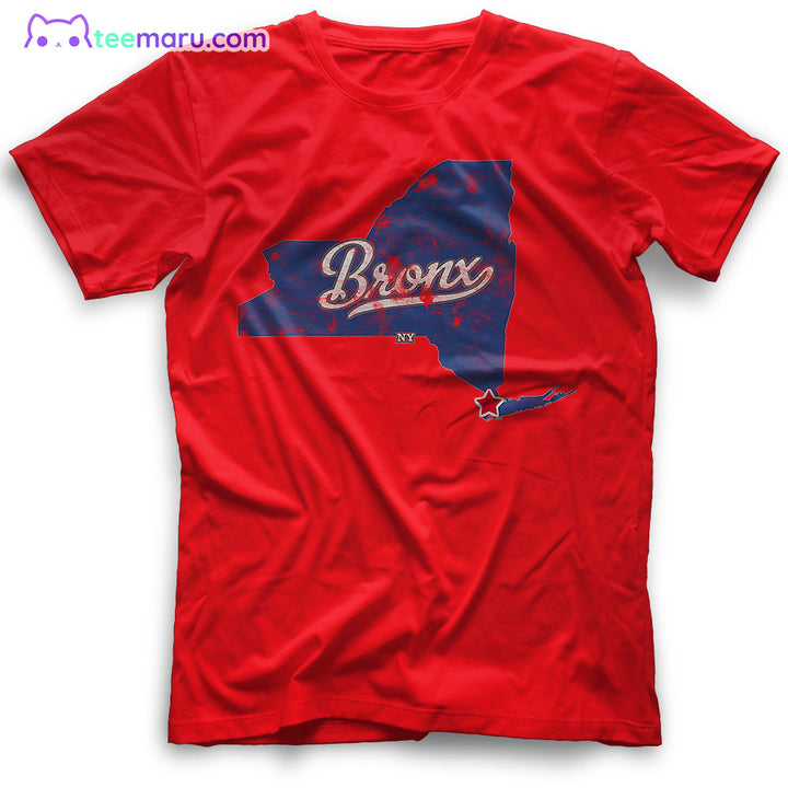 Bronx New York NY Map The Bronx T-Shirt