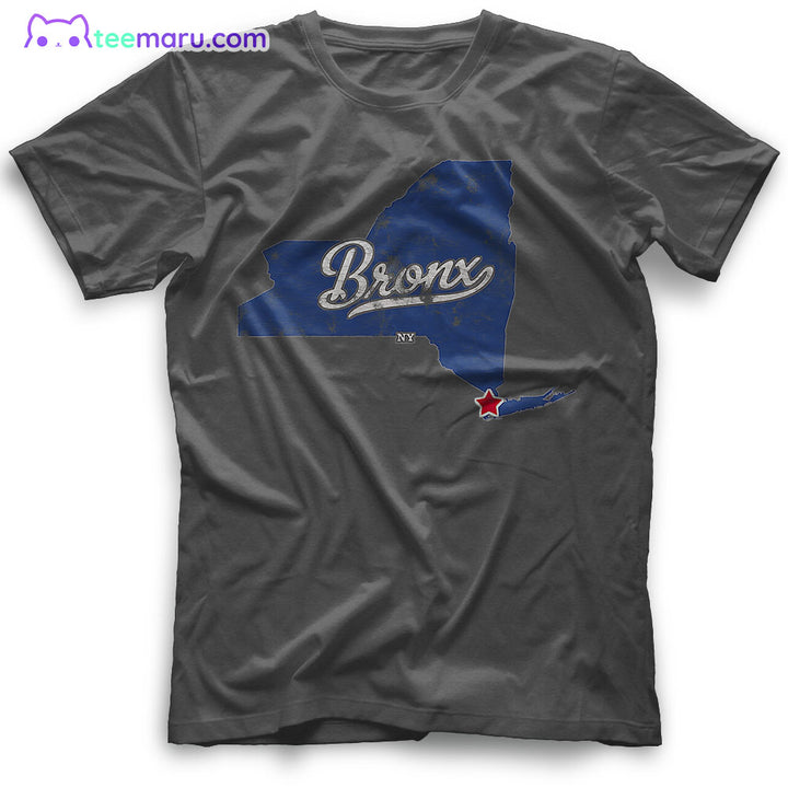 Bronx New York NY Map The Bronx T-Shirt